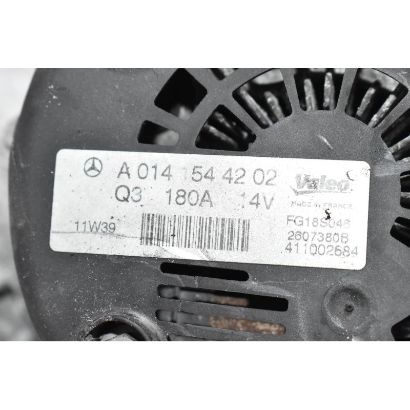 Δυναμό Mercedes-Benz E 350 W212 / CLS 276952 3.5 180A 14V 2011-2016 A0141544202 (Γνήσια) (Σπασιμο Στο Πλαστικό)