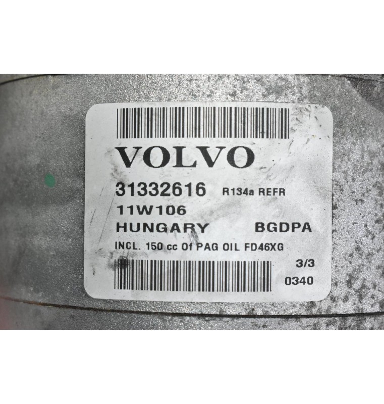 Κομπρεσέρ Aircondition - A/C Volvo V60 / S60 B4164T 2010-2015 31332616