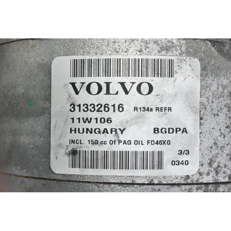 Κομπρεσέρ Aircondition - A/C Volvo V60 / S60 B4164T 2010-2015 31332616