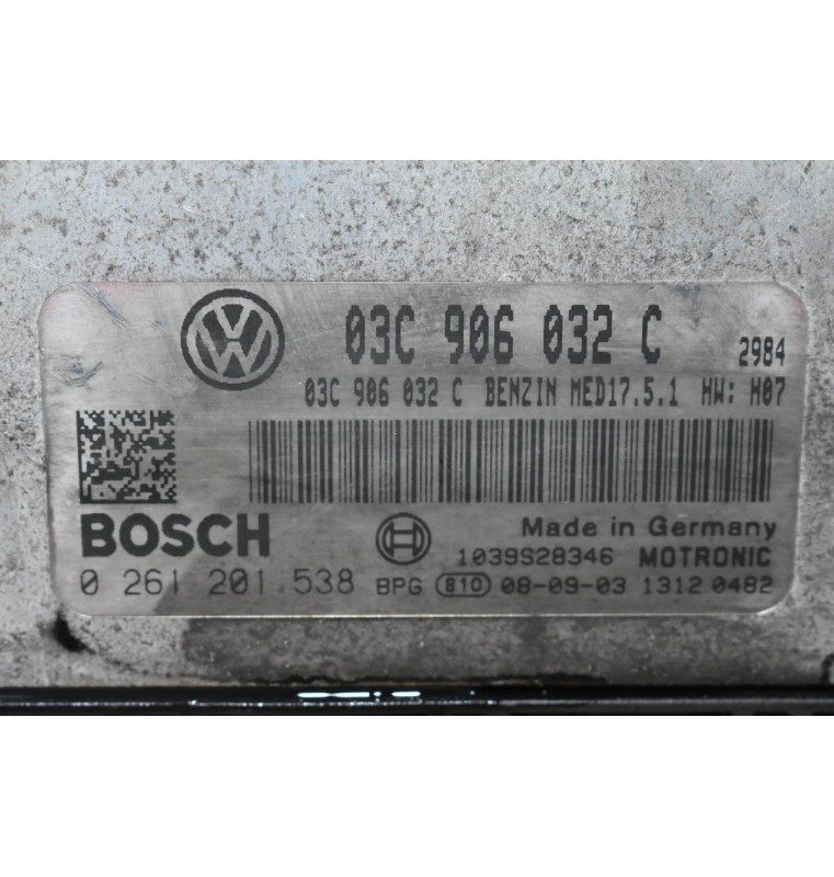 Εγκέφαλος Κινητήρα Volkswagen Golf 1.4 TSI 2006-2012 03C906032C 0261201538 17.5.1 1039S28346