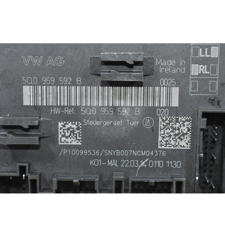 Εγκέφαλος / Πλακέτα Πόρτας Audi A3 / S3 2010-2020 (Γνήσιο) 5Q0959592B (Seat Skoda Volkswagen)