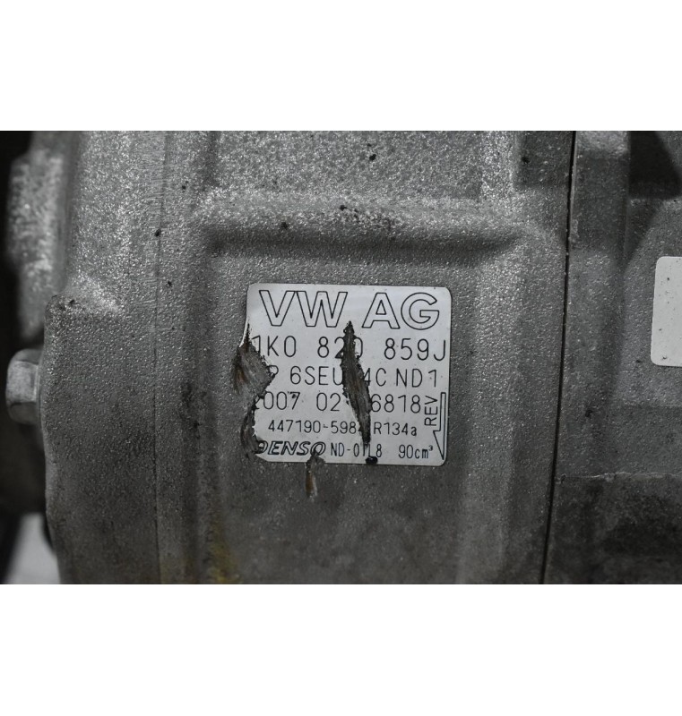 Κομπρεσέρ Aircondition - A/C Volkswagen Golf 2004-2008 DENSO 1K0820859J (Seat / Audi / Skoda) (Μικρό Σπάσιμο Στην Τροχαλία)