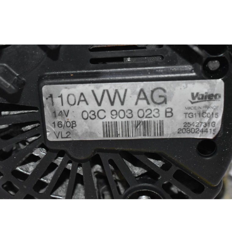 Δυναμό Volkswagen Golf 1.4 TSI CAV BLG BMY CAX 2008-2013 03C903023B 110A (Seat Audi Skoda) (Γνήσιος)