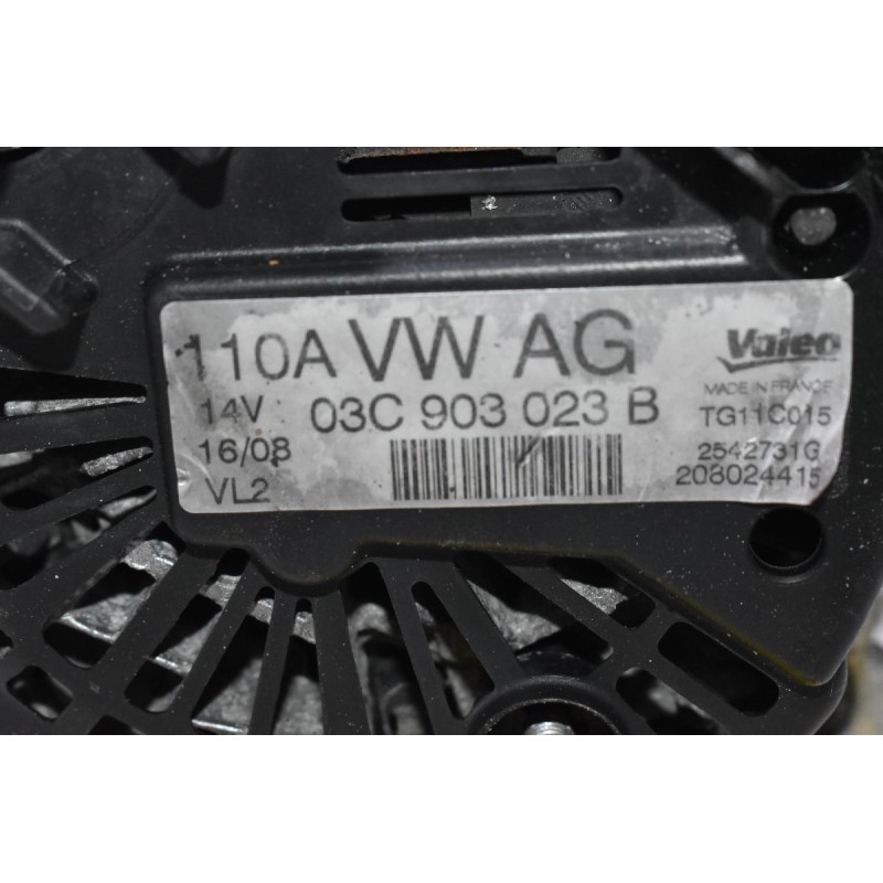 Δυναμό Volkswagen Golf 1.4 TSI CAV BLG BMY CAX 2008-2013 03C903023B 110A (Seat Audi Skoda) (Γνήσιος)