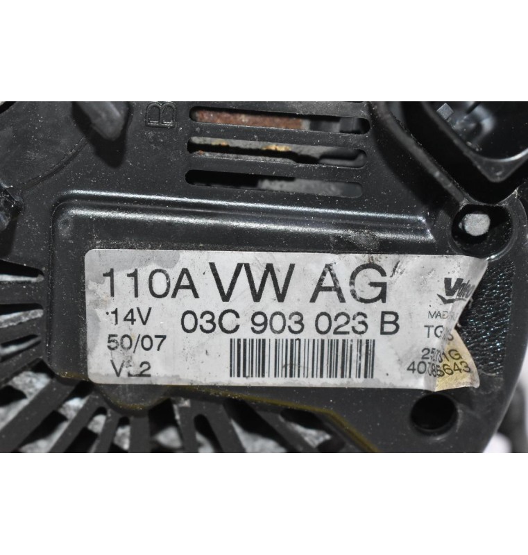 Δυναμό Volkswagen Golf 1.4 TSI CAV BLG BMY CAX 2008-2013 03C903023B 110A (Seat Audi Skoda) (Γνήσιος)
