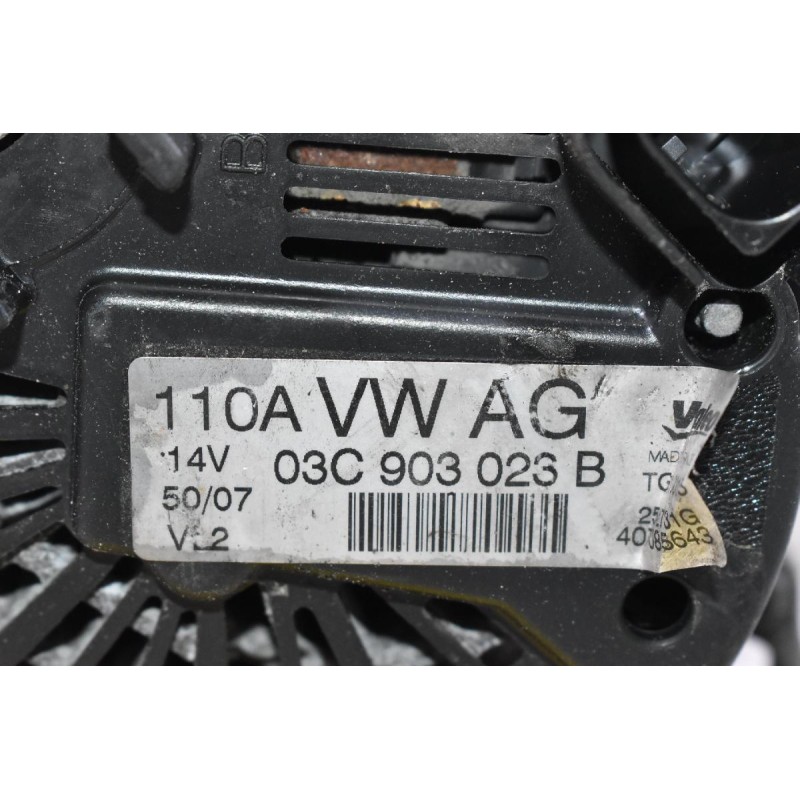 Δυναμό Volkswagen Golf 1.4 TSI CAV BLG BMY CAX 2008-2013 03C903023B 110A (Seat Audi Skoda) (Γνήσιος)