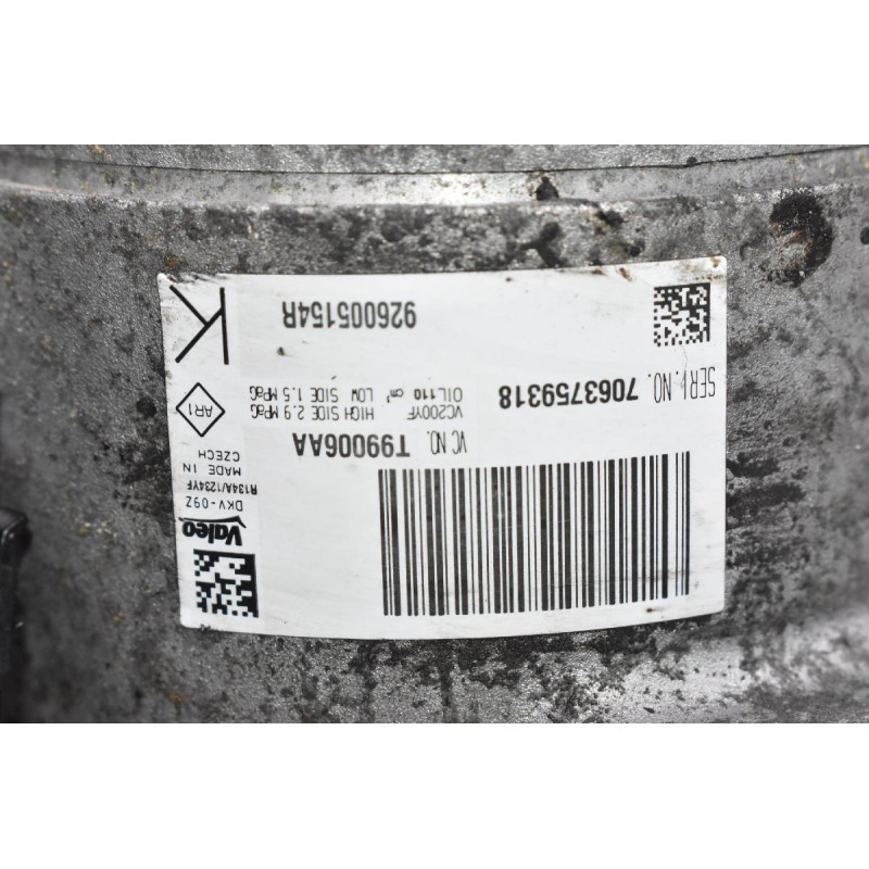 Κομπρεσέρ Aircondition A/C Renaul Clio 1.5 K9K 2005-2020 926005154R (Γνήσιο) (Kadjar - Capture / Scenic / Kangoo) (Nissan Juke / Qashqai) (Dacia Duster)