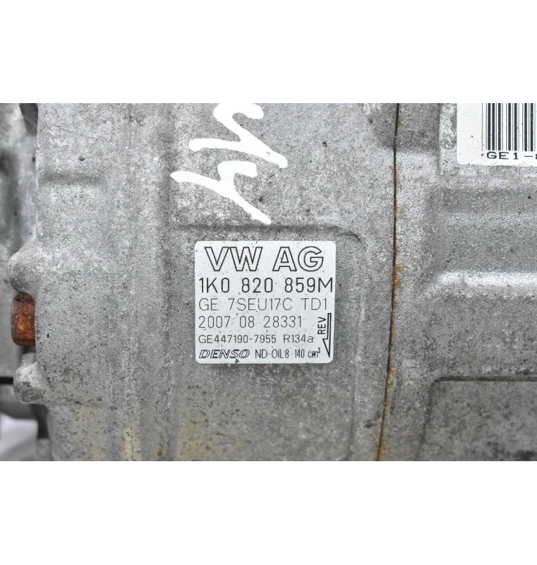 Κομπρεσέρ Aircondition Volkswagen Golf 1.4cc TSI 2008-2013 DENSO 1Κ0820859Μ GE447190-7955 (Eos / Passat) (Seat Audi Skoda)