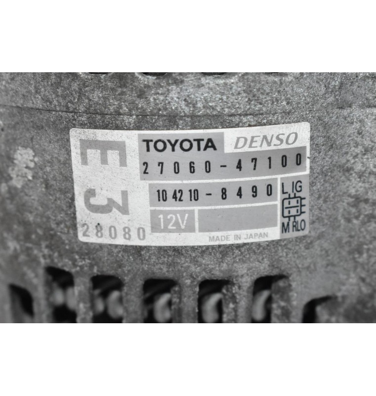 Δυναμό Toyota Yaris 1.3 1NR 2010-2015 DENSO 27060-47100 104210-8490 12V