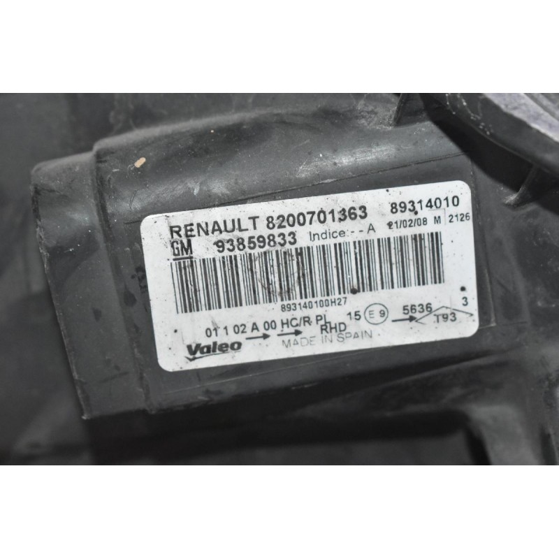 Φανάρι Εμπρός Αριστερό Renault Trafic 2005-2014 93859834 8200701366 (Opel Vivaro) (Nissan Primastar) (Γνήσιο)