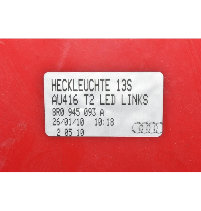 Φανάρι Πίσω Αριστερά Audi Q5 2008-2012 8R0945093A (Led) (Γνήσιο)