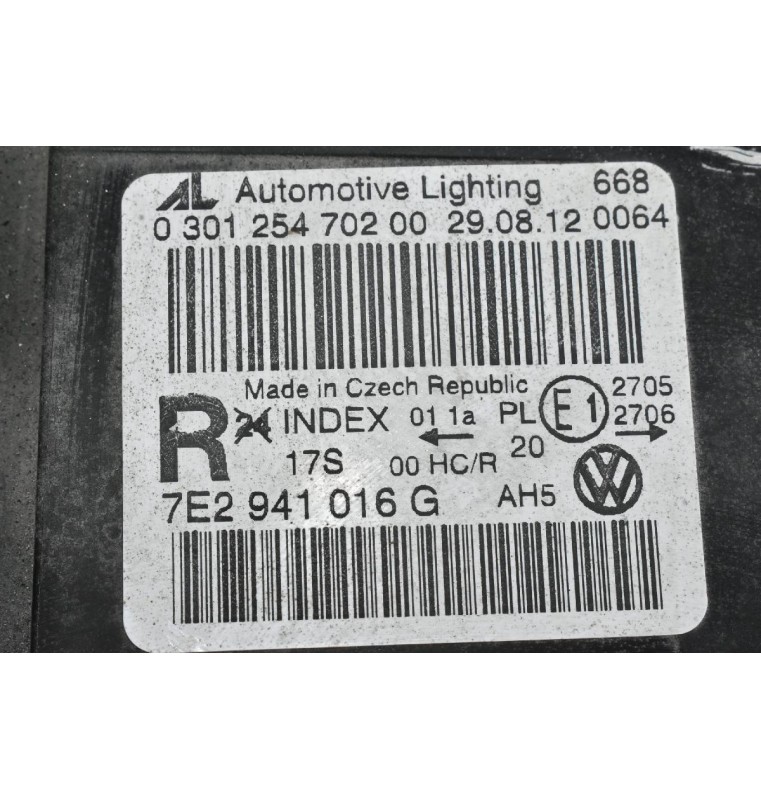 Φανάρι Εμπρός Δεξιά Volkswagen T5 Transporter 2002-2015 7E2941016G (Γνήσιο)