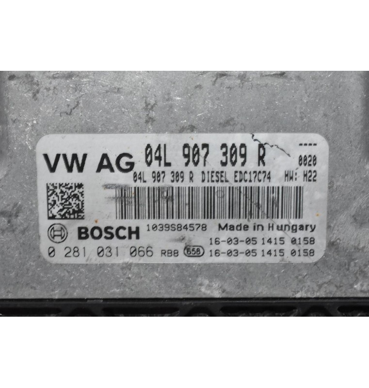 Εγκέφαλος Volkswagen Golf 2.0 TDI 2008-2018 04L907309L 0281031066 1039S84578 (Γνήσιο) (Seat Audi Skoda)