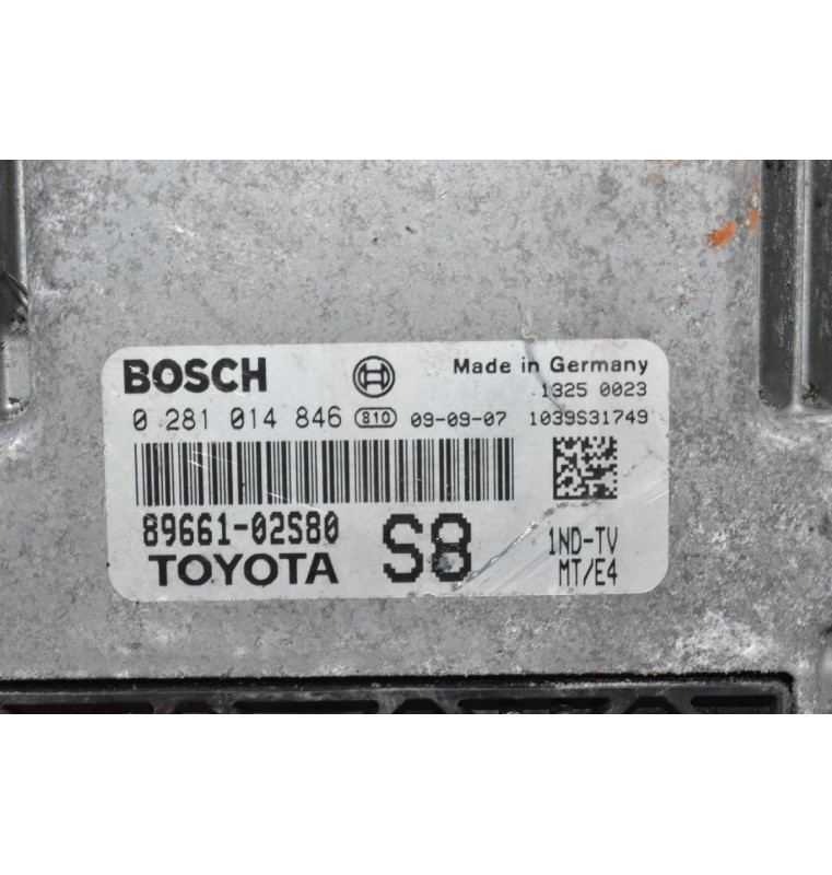 Εγκέφαλος Toyota Corolla - Auris 1.4D D4D 2005-2010 89661-02S80 0281014846 1039S31749