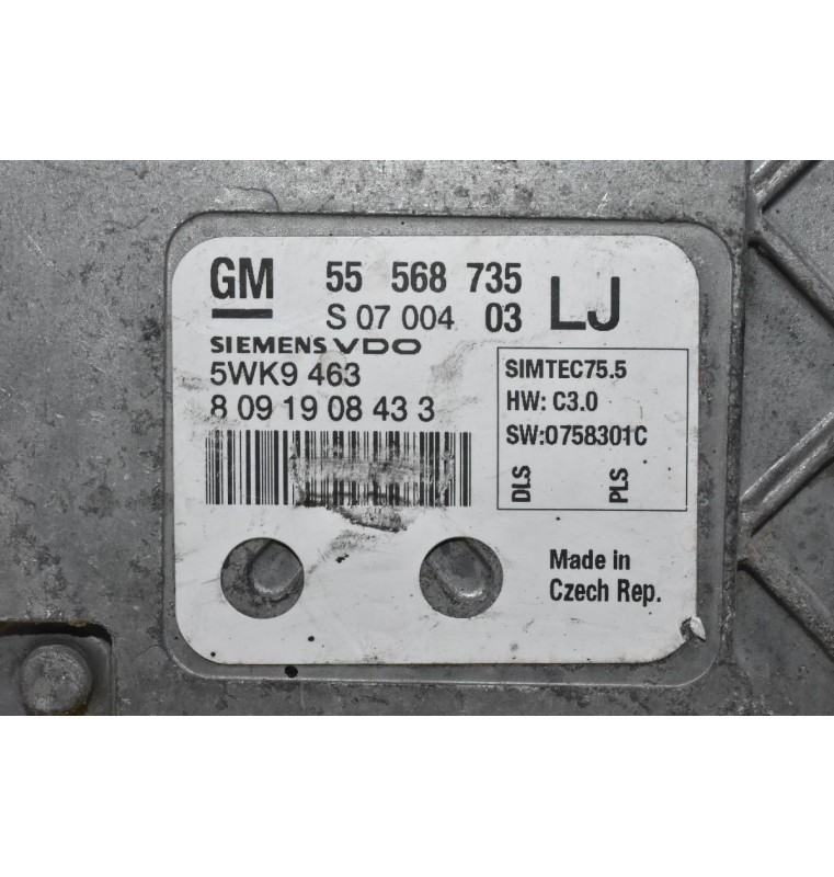 Εγκέφαλος Opel Astra H / Zafira 1.6 2004-2010 55568735 5WK9463
