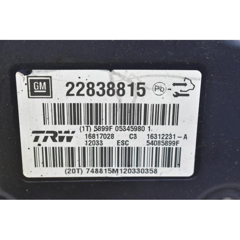 Μονάδα ABS Opel Insignia 2008-2018 22838815 16817028 16312231-A 54085899F