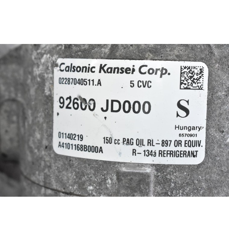 Κομπρεσέρ Aircondition Nissan Qashqai / Dacia Duster HR16 2008-2014 92600-JD000 01140219