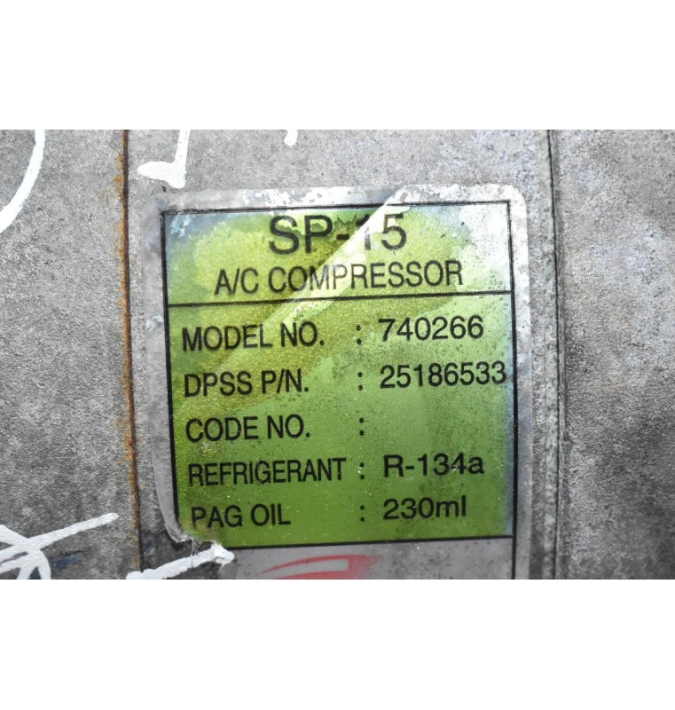 Κομπρεσέρ Aircondition - A/C Isuzu D-Max 3.0 4JJ1 2007-2012 740266 25186533