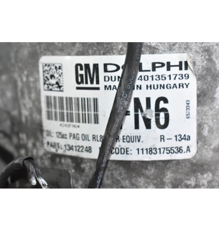 Κομπρεσέρ Aircondition A/C Opel Astra 1.7 A17DT 2010-2015 (Γνήσιο) (Meriva - Zafira - Corsa) 13412248 401351739 11183175536A