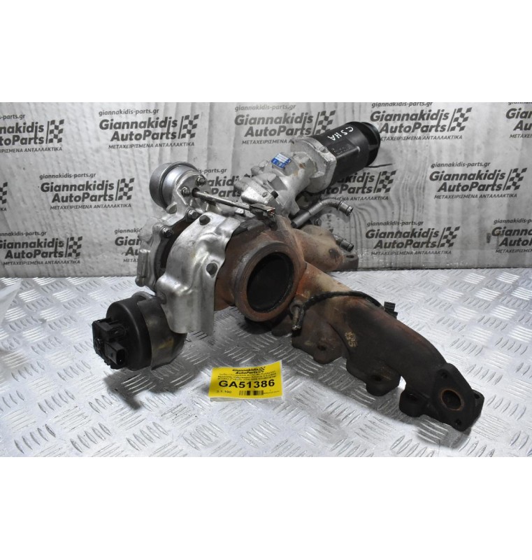 Turbo / Τουρμπίνα Διπλή Με Πολλαπλή Εξαγωγής Volkswagen Amarok 2.0 CSHA BiTurbo (Γνήσια) 2008-2020 03L145715M K04KP35-132B 53049700144 5304-0144 54351017774 (Λίγα Κενα)