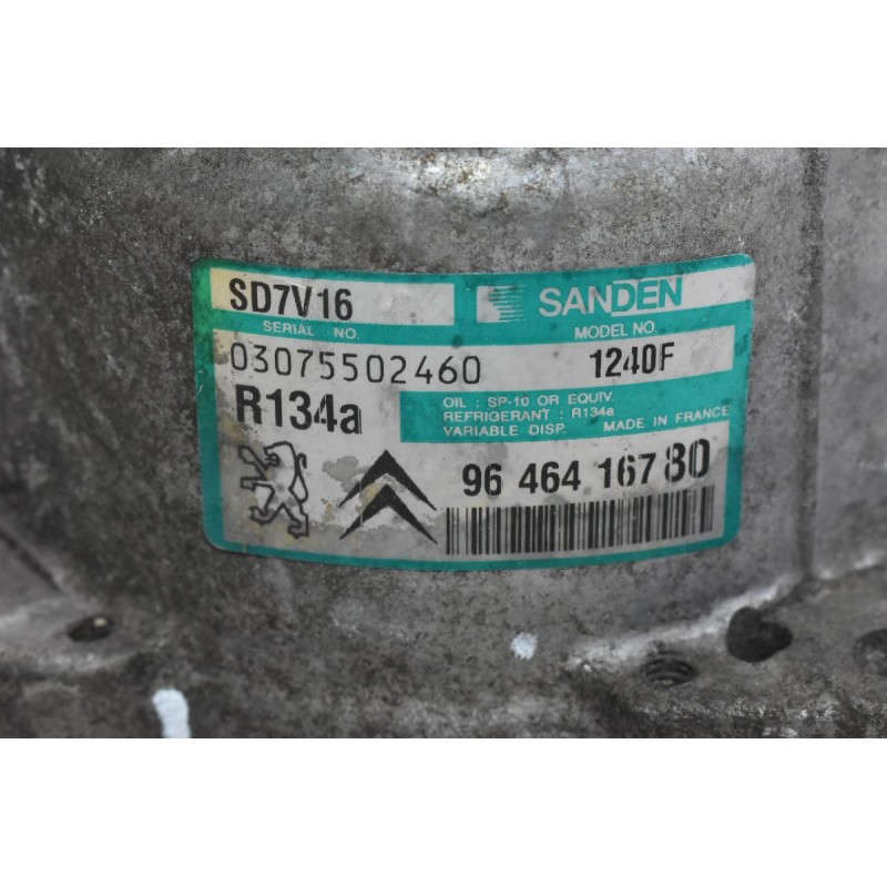 Κομπρεσέρ Aircondition A/C Peugeot Expert 2.0 HDI 109PS 1995-2010 RHZ SANDEN 9646416780 (308 - 307 - Picasso)