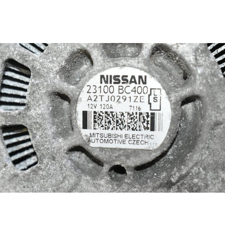 Δυναμός Nissan Qashqai 1.6 HR16 120A 12V 2006-2015 23100BC400 A2TJ0291ZE (Note) (Γνήσιο)