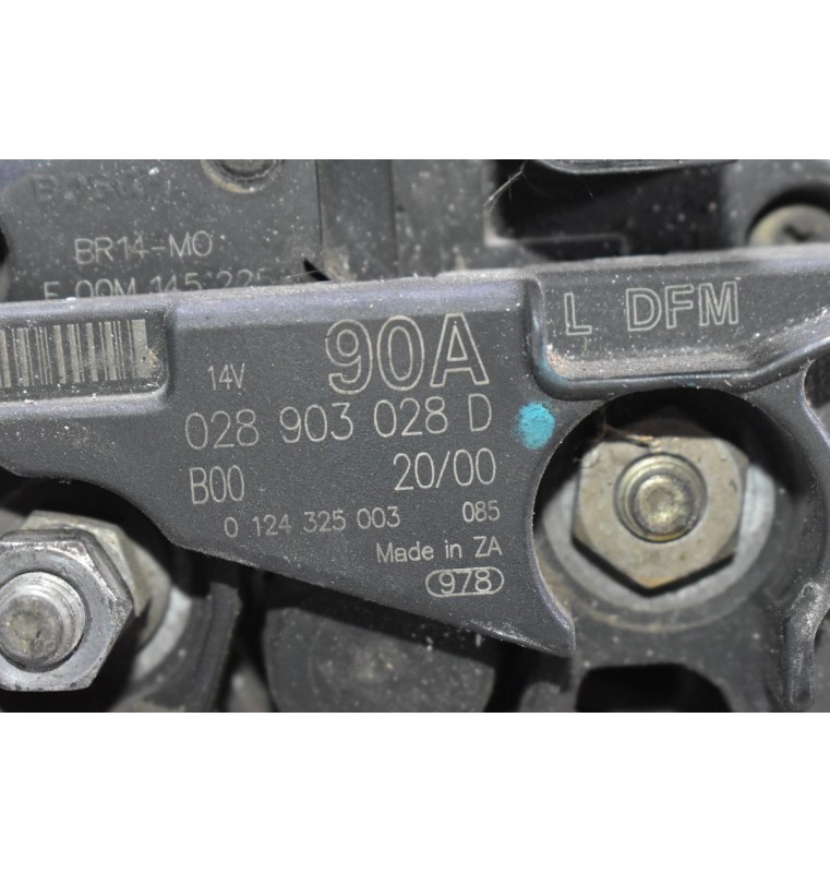 Δυναμό Volkswagen Golf / Bora 1995-2003 90A 14V 028903028D 0124325003 (Γνήσιο) (Seat Ibiza / Leon / Toledo - Skoda Octavia / Fabia)
