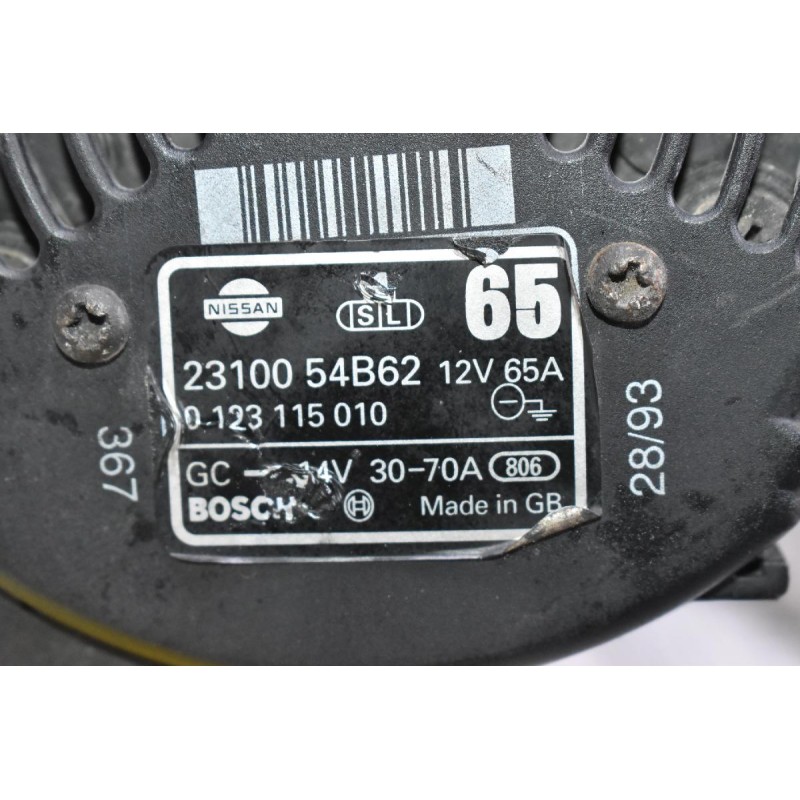 Δυναμό Nissan Micra 1995-2003 23100-54B62 0123115010 30-70A 14v (Γνήσιο)