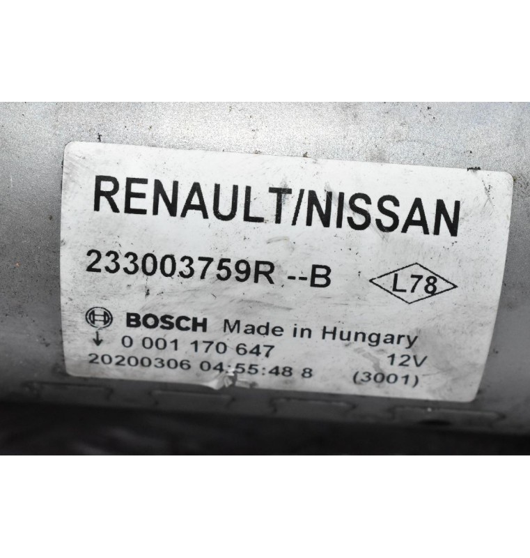 Μίζα Renault Kangoo / Kadjar / Megane 1.5 dCi K9K 2002-2020 233003759R (Nissan - Dacia)