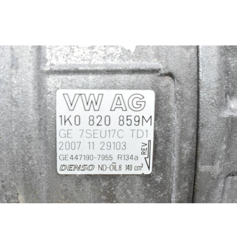 Κομπρεσέρ Aircondition Volkswagen Golf / Passat 1.4 TSI 2008-2013 DENSO 1Κ0820859Μ GE447190-7955 (Seat Skoda Audi)