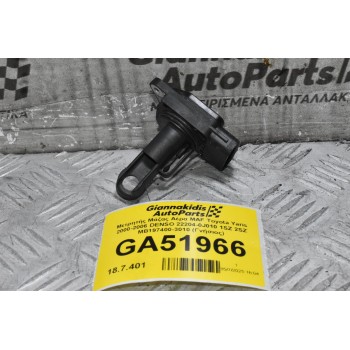 Μετρητής Μάζας Αέρα MAF Toyota Yaris 2000-2006 DENSO 22204-0J010 1SZ 2SZ MB197400-3010 (Γνήσιος)
