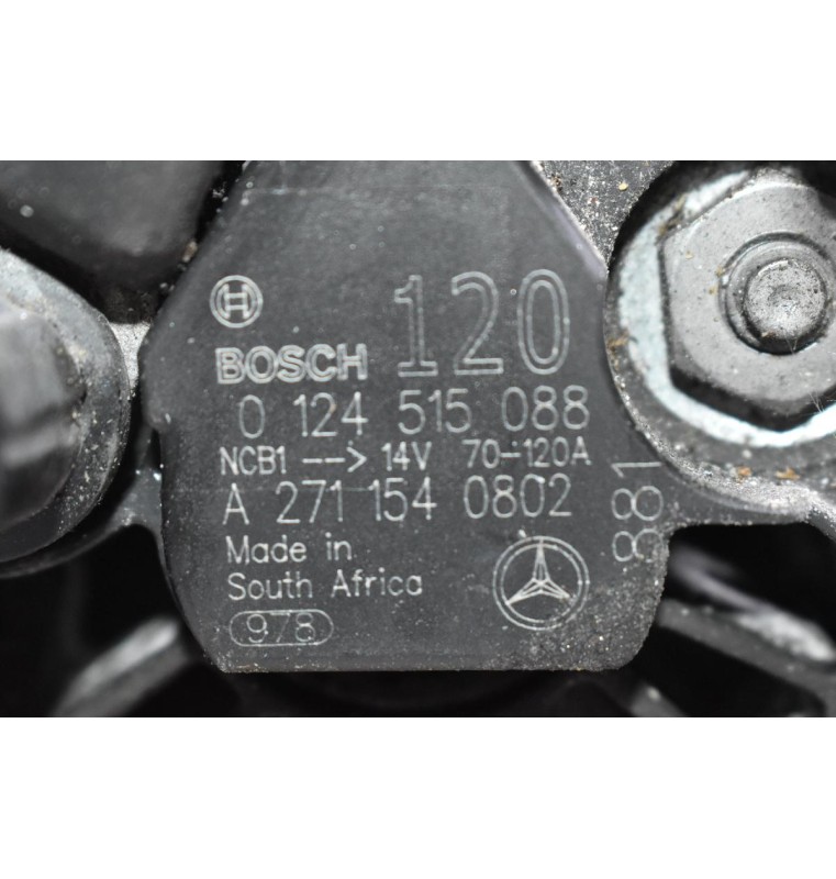 Δυναμό Mercedes-Benz E200 1.8 W211 C200 W203 271948 2003-2010 BOSCH A2711540802 0124515088 (120A)