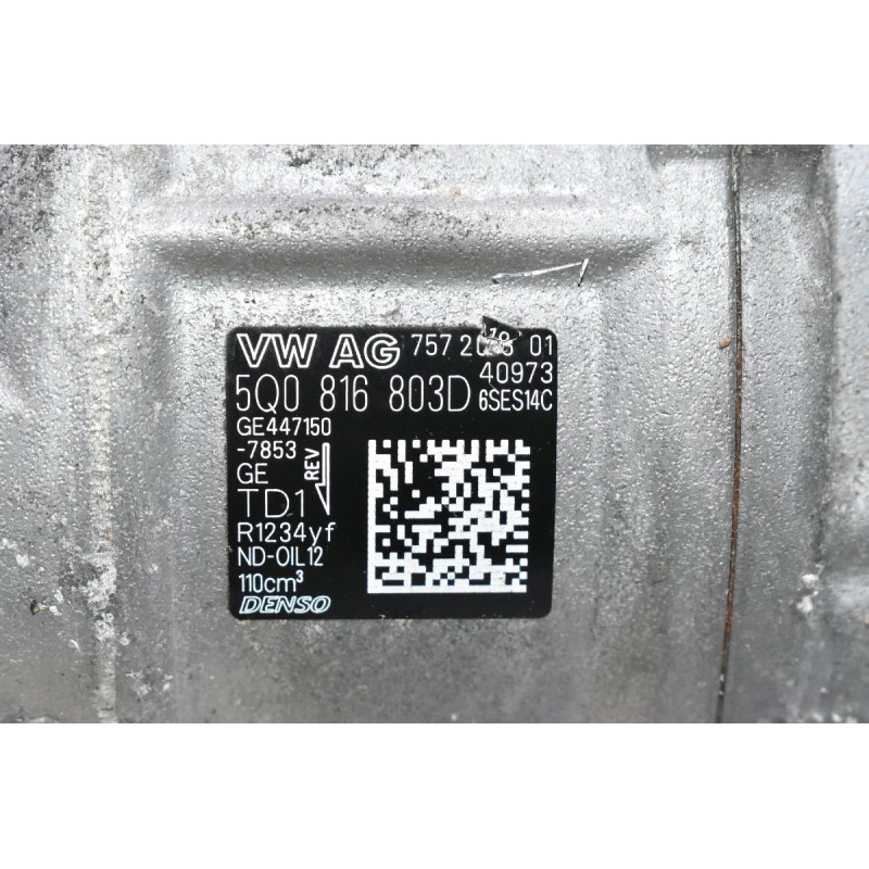 Κομπρεσέρ Aircondition - A/C Seat Leon / Ibiza CHZ 2008-2015 5Q0816803D (Volkswagen / Audi / Skoda) (Γνήσιο)