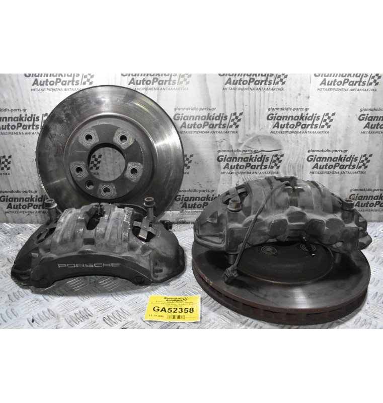Δαγκάνες Brembo + Δίσκοι Porsche Cayenne 958 2010-2020 7PP615123 (Γνήσια) (Δίσκοι 350x35)