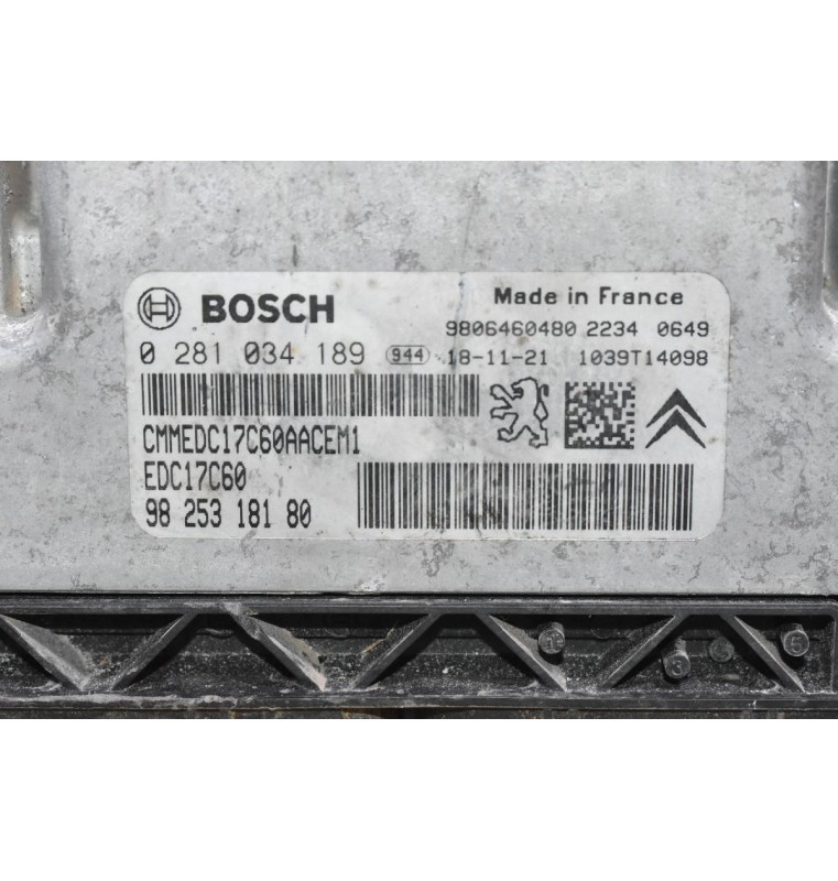 Εγκέφαλος Citroen C3 / C4 1.6D 2005-2020 982518180 0281034189 8906460480 1039T14098 (Peugeot 208 308)