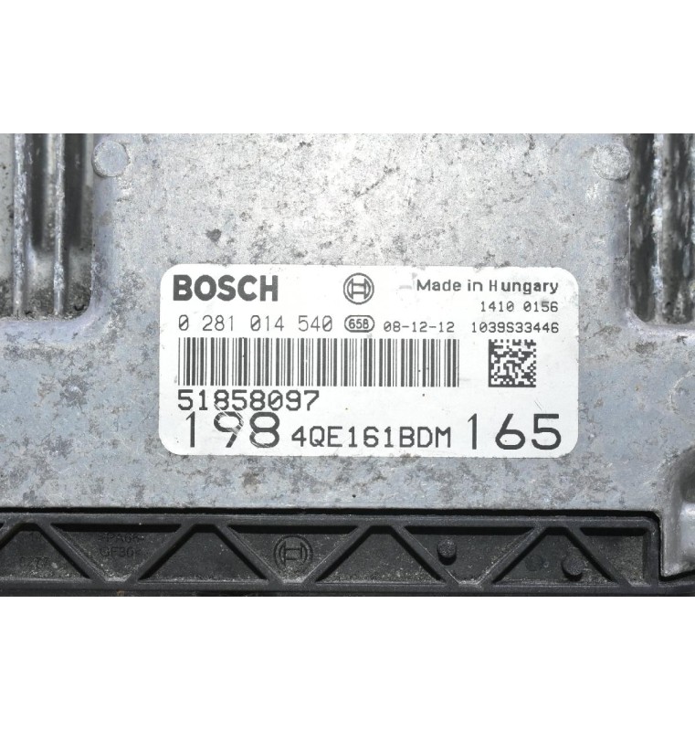 Εγκέφαλος Fiat Bravo 2.0 / 1.9 JTD 2005-2015 51858097 0281014540 1039S33446 (Alfa Romeo 159)