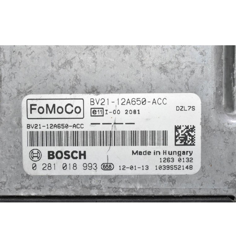 Εγκέφαλος Ford Fiesta / Focus 2008-2013 BV21-12A650-ACC 0281018993 1039S52148