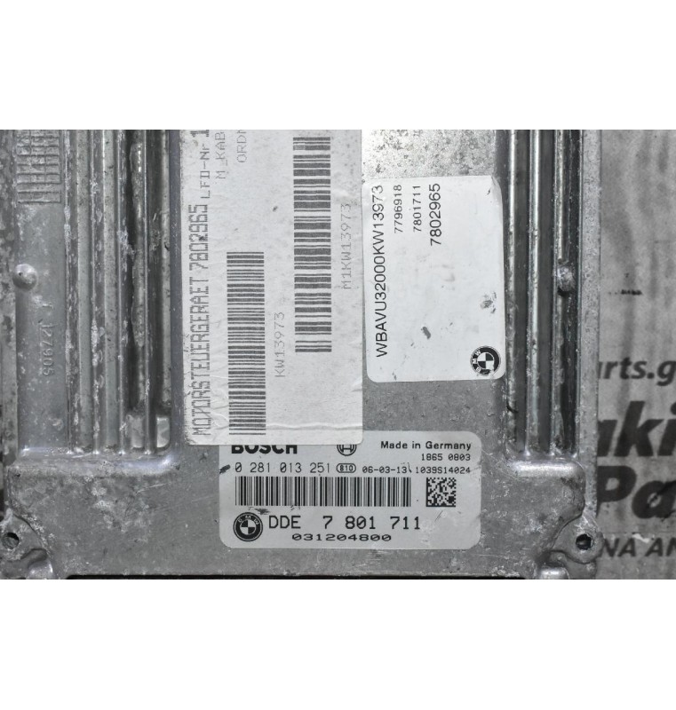 Εγκέφαλος Bmw E90 E60 E87 2.0D 2003-2012 DDE7801711 0281013251 1039S14024