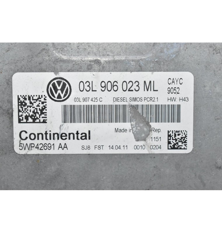 Εγκέφαλος Volkswagen Golf / Touran / Tiguan 1.6 TDI 2004-2014 03L906023ML 03L907425C 5WP42691AA