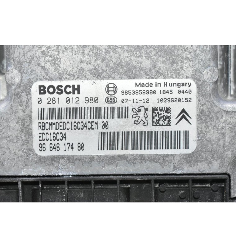 Εγκέφαλος Citroen C4 1.6 HDI 2008-2020 9664617480 0281012980 9653958980 (Peugeot)
