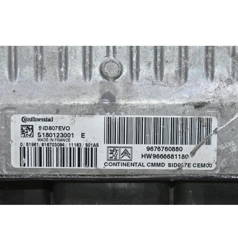 Εγκέφαλος Citroen C4 1.6 HDI 2008-2020 9676760880 S180123001 SID807EVO (Peugeot 508)