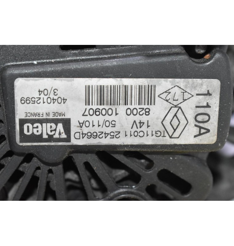 Δυναμό Renault Megane / Scenic 1.4 16V 2000-2008 110A 14V 2542664D TG11C011 8200100907 (Nissan Almera / Micra)