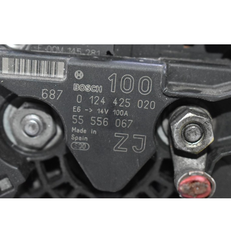 Δυναμό Opel Astra / Vectra / Zafira 1.6 -1.8 2000-2012 0124425020 55556067 100A (Γνήσιο)