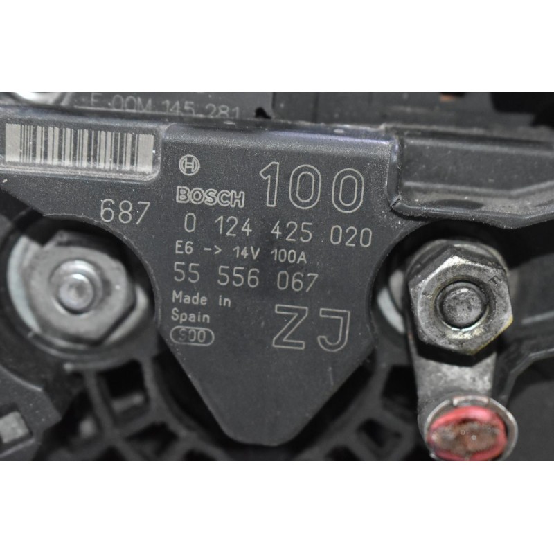 Δυναμό Opel Astra / Vectra / Zafira 1.6 -1.8 2000-2012 0124425020 55556067 100A (Γνήσιο)