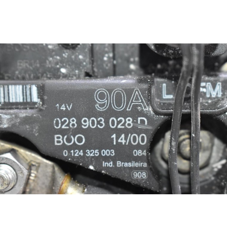 Δυναμό Seat Ibiza / Leon / Toledo 1.4 16v AXP 1995-2003 90A 14V 028903028D 0124325003 (Γνήσιο) (Volkswagen Golf / Bora - Skoda Octavia / Fabia)