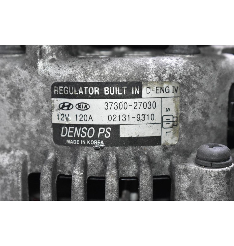 Δυναμό Kia Sportage - Tucson 2.0 CRD 140PS D4EA 2004-2009 37300-27030 120A (Εξόστερ Πισω)