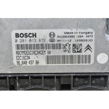 Εγκέφαλος Citroen Berlingo - Pegeuot Partner 1.6 HDI 9H03 2015-2018 0281013872 9664843780 1039S20163 9653958980