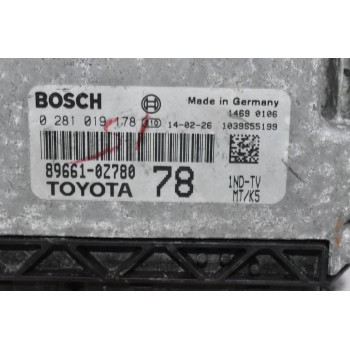 Εγκέφαλος Toyota Auris 1.4 D4D 2010-2016 0281019178 89661-0Z780