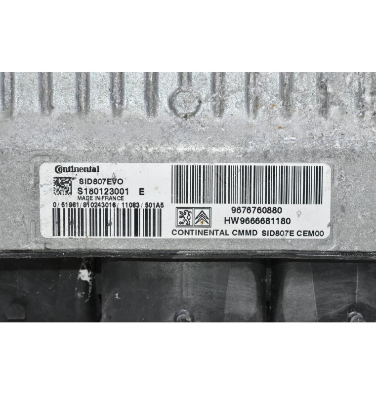 Εγκέφαλος Peugeot 508 1.6 HDI 2008-2020 9676760880 HW 9666681180 S180123001 SID807EVO (Citroen C4)