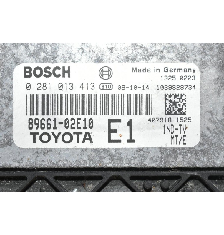 Εγκέφαλος Toyota Corolla - Auris 1.4D D4D 2005-2010 89661-02E10 0281013413